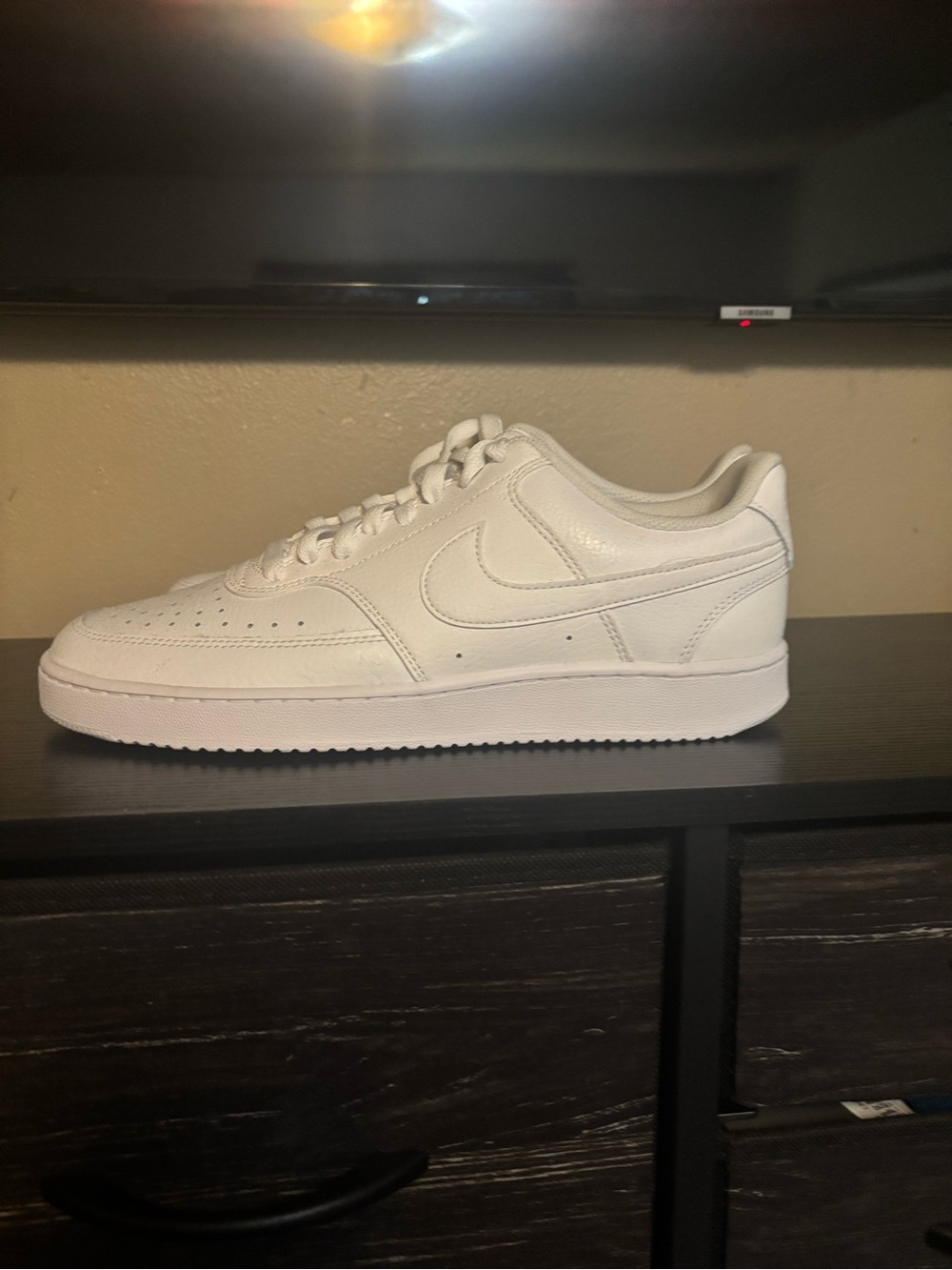 Nike Men's White Low-Top Leather Sneakers